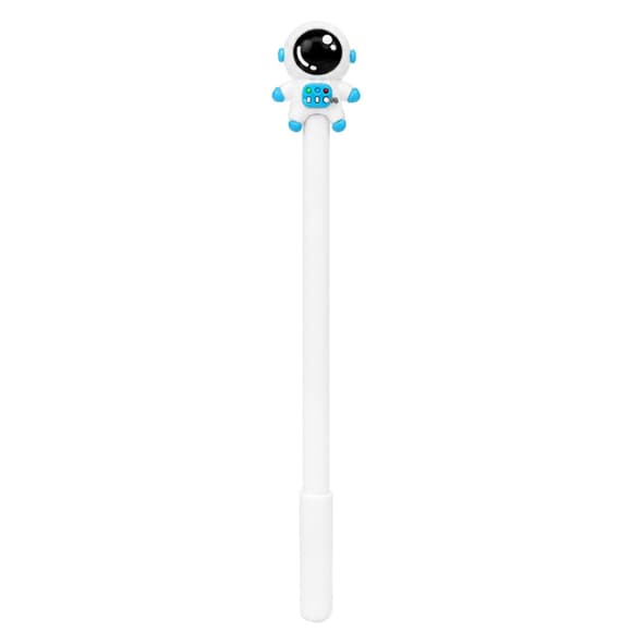 Ручка детская с игрушкой "Spaceman" A007(White) гелевая, синяя
