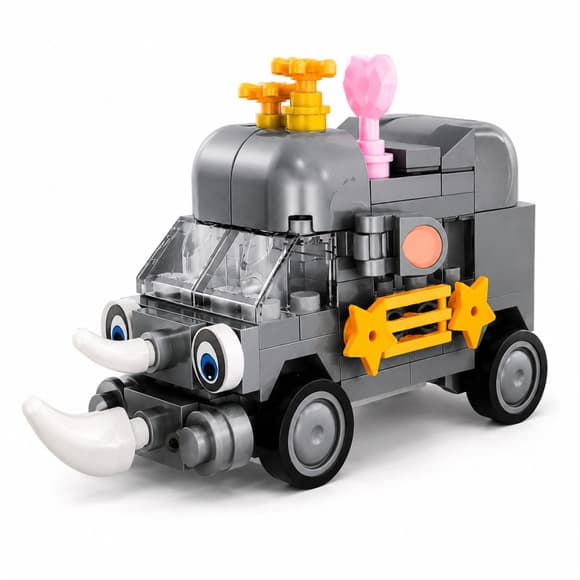 Дитячий конструктор Rhino Bus BB121E-G серії "Animal Bus", 104 деталі