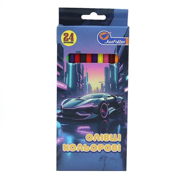Набор цветных карандашей "Sportcar" 1051-24E 24 цвета