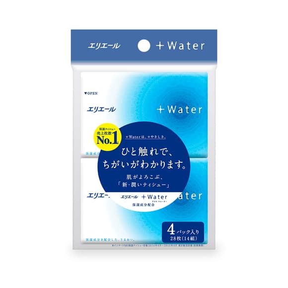 Хусточки Папер. Екстразаспокійливі Elleair +Water (4 Киш.Упак*14 Шт)