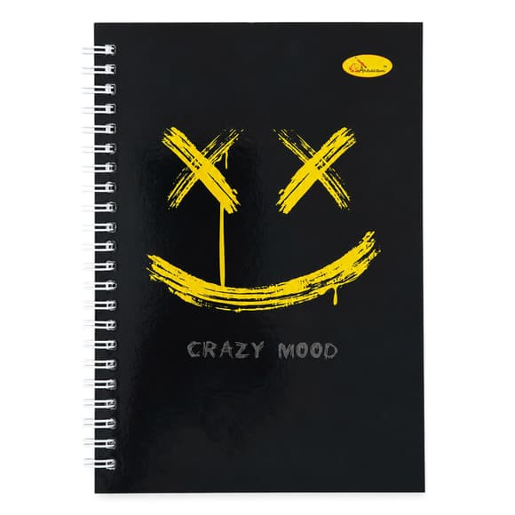 Блокнот для записів Crazy Mood АП-1708-1 А5, 80 ар кушів, пружина збоку