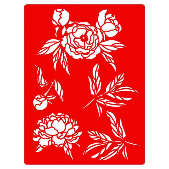 Трафарет багаторазовий "Peony garden #417" FDTR 417, 15x20 см