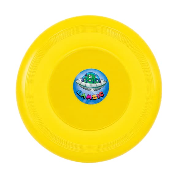 Дитяча іграшка "Літаюча тарілка" 034/1BMS(Yellow) діаметр 21 см