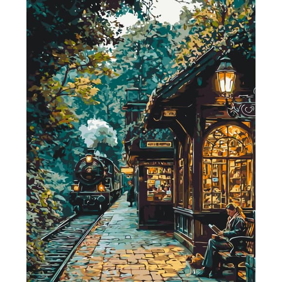 Картина за номерами "В очікуванні потягу" LW3494, 40х50 см