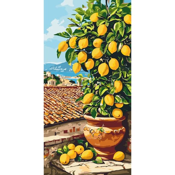 Картина за номерами "Цитрусове дерево (лимон)" LW5116, 40х80 см