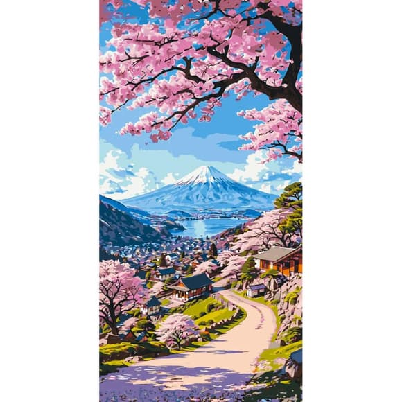 Картина за номерами "Краса японської сакури" LW5141, 40х80 см