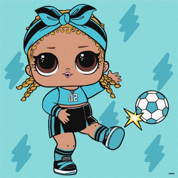 Картина за номерами "L.O.L Surprise! Game on. Kicks" KHO1323, 25x25 см                      