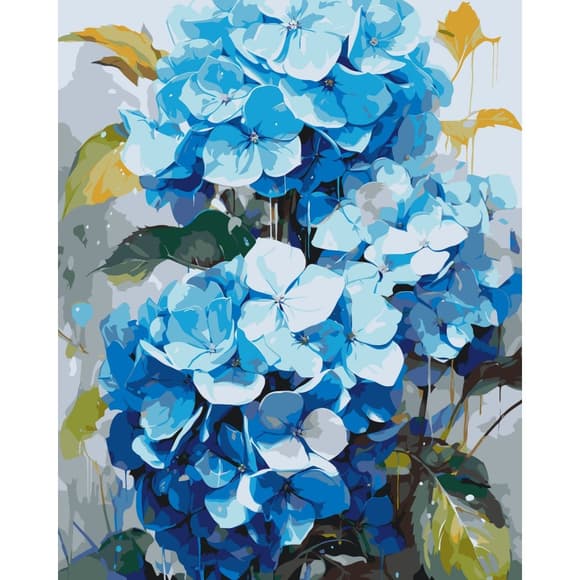 УЦІНКА! Картина за номерами "Блакитні гортензії" Art Craft 13076-AC-UC 40x50 см