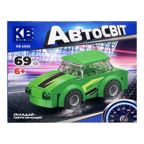 УЦІНКА!!! Дитячий конструктор-машинка Limo Toy KB 6000(Green)-UC від 6 років, 69 деталей