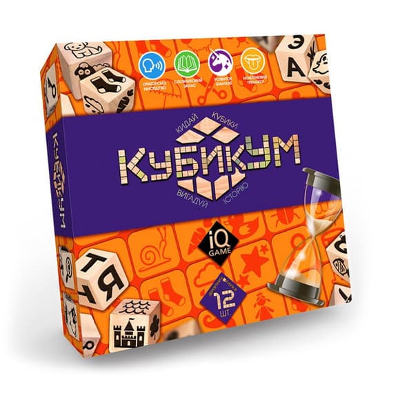 УЦІНКА!!! Настільна гра "КубікУм" Danko Toys G-KU-01U-UC українською мовою
