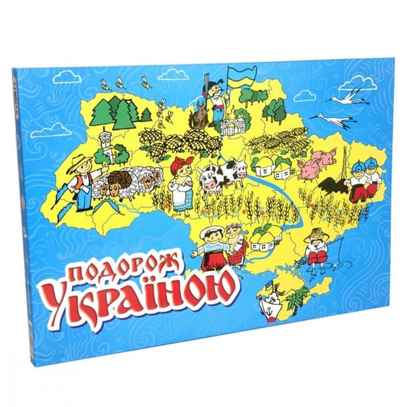 УЦІНКА!!! Настільна гра-бродилка "Подорож Україною" Strateg 59ST-UC 3 фішки, кубик