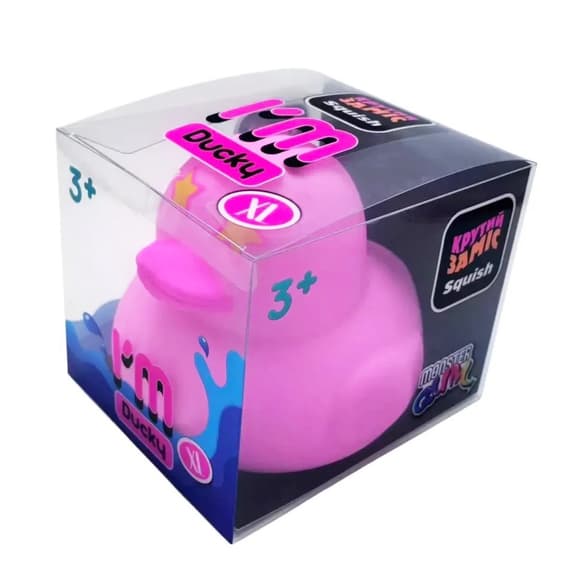 Дитячий антистрес "Крутий заміс - I'm Ducky XL" MonsterGum AS25003 Рожевий