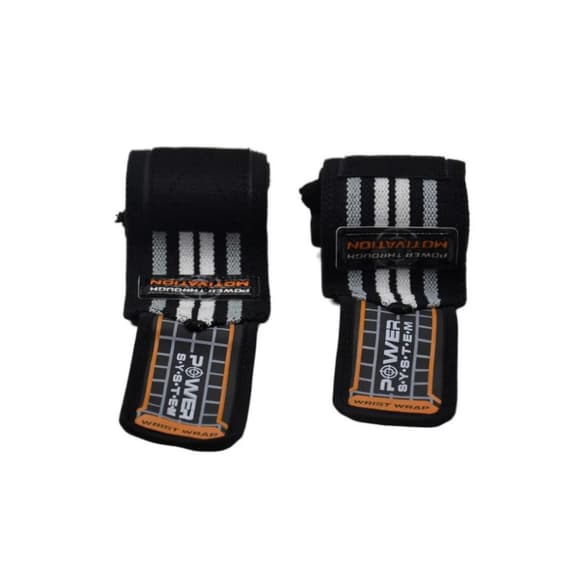 Кістові бинти Wrist Wraps Power System PS-3500_Grey-Black