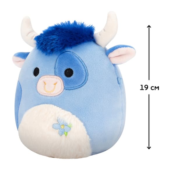 Детская мягкая игрушка Бык Бермайе Squishmallows SQER01213, 19 см