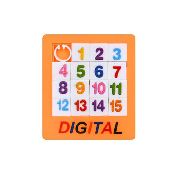Логічна гра "П'ятнашки" 1376-B(Orange) від 1 до 15 помаранчевий