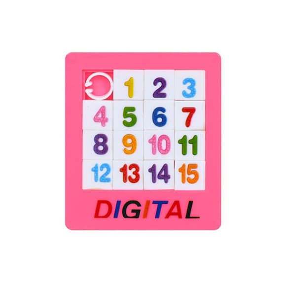 Логічна гра "П'ятнашки" 1376-B(Pink) від 1 до 15 рожевий