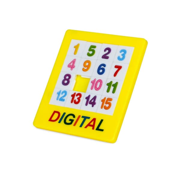Логическая игра "Пятнашки" 1376-B(Yellow) от 1 до 15 желтый