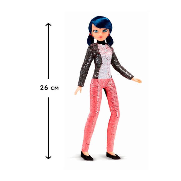 Кукла MIRACULOUS Леди Баг и Супер-Кот в костюме с пайетками - Модное превращение Маринетт в Леди Баг