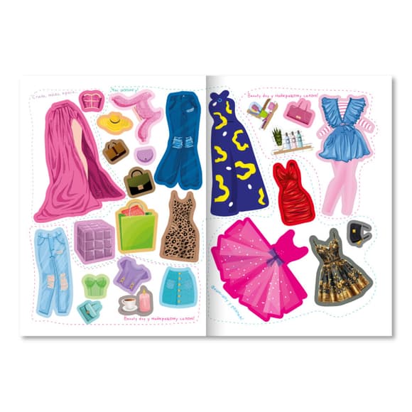 Книга-одягалка з наліпками "Stylish Girls" LS-03-03 серія "Dress Up"