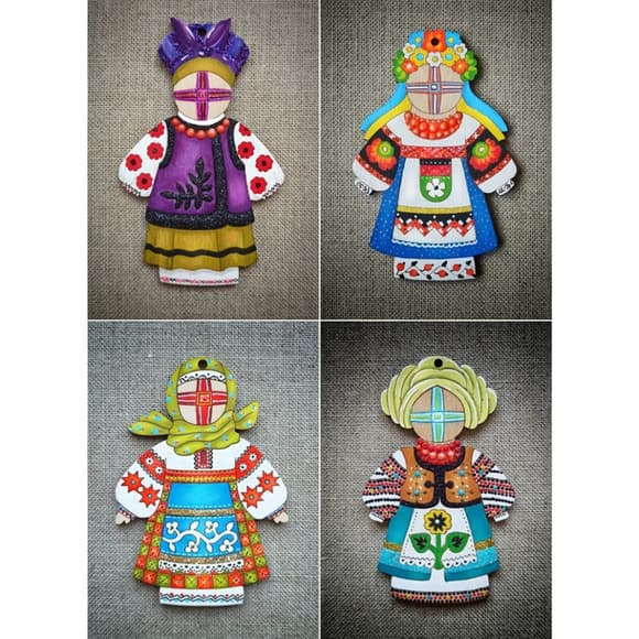 Набор фигурок для раскрашивания и украшения "Кукла-мотанка" Motanka-Doll8, 8 штук