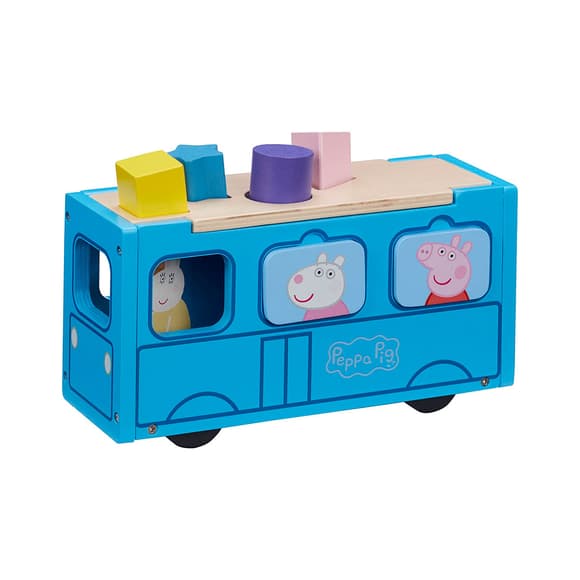 Деревянный игровой набор-сортер Peppa - Школьный автобус Пеппы