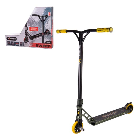 УЦІНКА!!! Самокат трюковий 2-х колісний TR21010 GREEN-UC Extreme Motion SWEEP, колеса PU 11