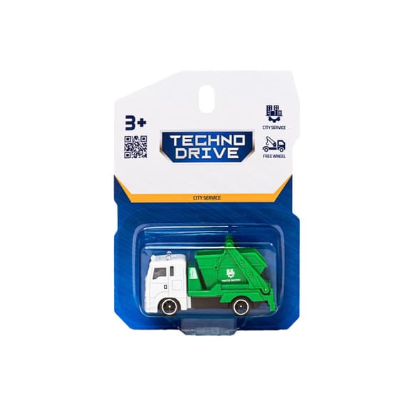 Детская автомодель "Мусоровоз" TechnoDrive 250421CG-4, масштаб 1:64
