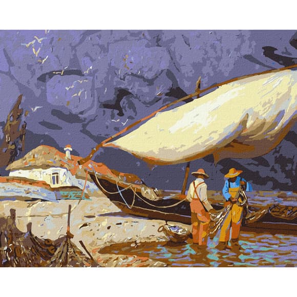 УЦЕНКА!!! Картина по номерам "Рыбалки" ©tolstukhin artem Идейка KHO2611-UC, 40х50 см