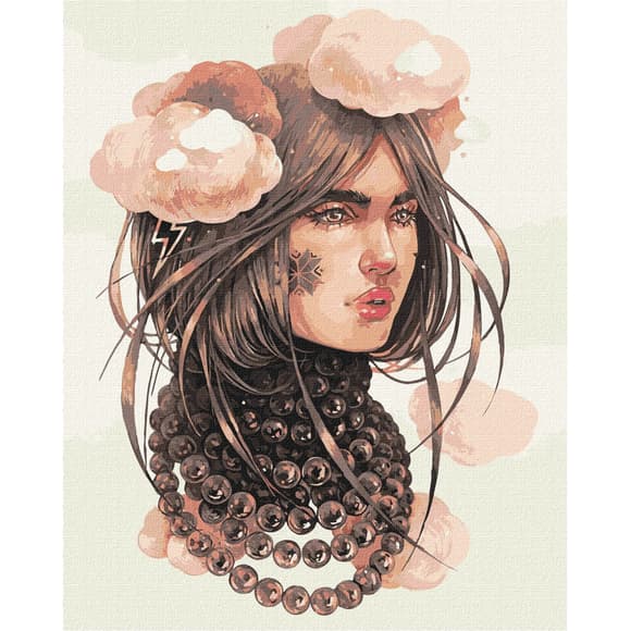 УЦЕНКА!!! Картина по номерам "Облачные мысли" ©lesya_nedzelska_art Идейка KHO4995-UC, 40х50 см