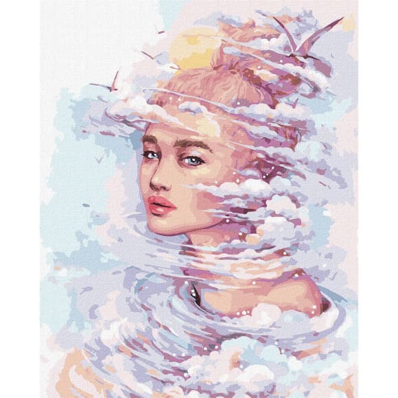 УЦЕНКА!!! Картина по номерам "Мечтательные мысли" ©lesya_nedzelska_art Идейка KHO4972-UC, 40х50 см