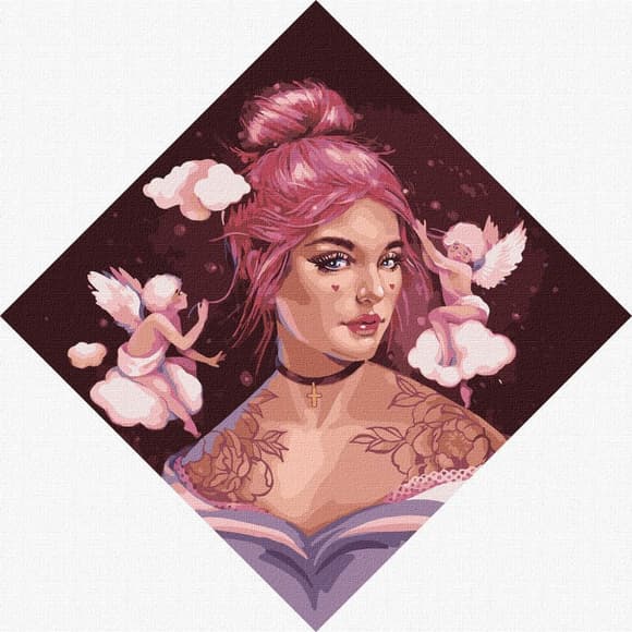 УЦЕНКА!!! Картина по номерам "Маленькие Купидончики" ©lesya_nedzelska_art Идейка KHO4997-UC, 40х40 см