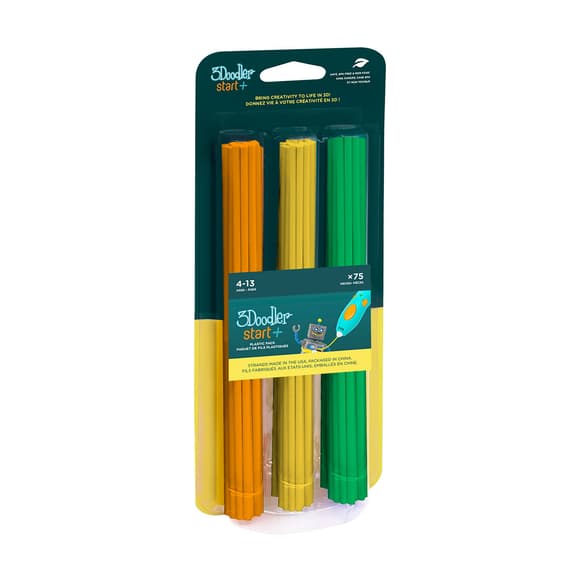 Набор стержней для 3D-ручки 3Doodler Start  - Микс (75 шт: оранжевый, желтый, зеленый)