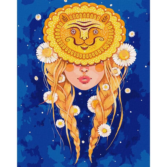 УЦЕНКА!!! Картина по номерам "Лев" ©lesya_nedzelska_art Идейка KHO2599-UC, 40x50 см