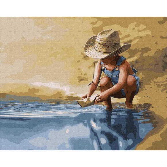 УЦІНКА! Картина за номерами "У дитинстві" ©sergii.shchepin Ідейка KHO4949-UC, 40х50 см