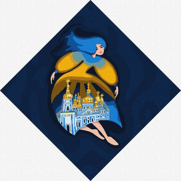 УЦІНКА! Картина за номерами "Берегиня Михайлівська" Ідейка KHO4915-UC, 30х30 см