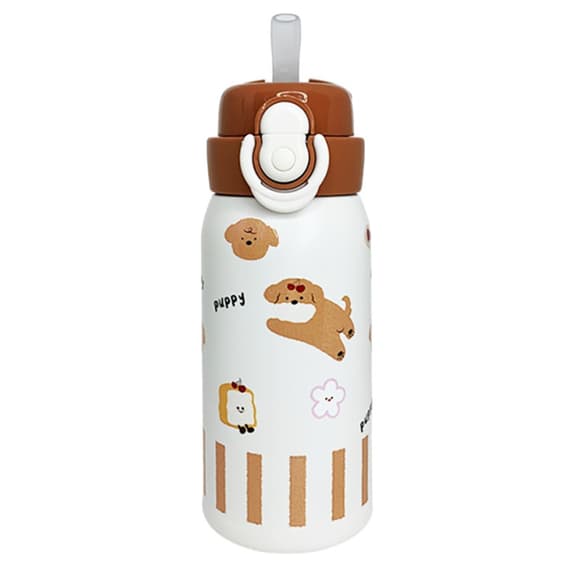 Детский термос-поилка MGZ-0334(Brown) коричневый, 350 мл