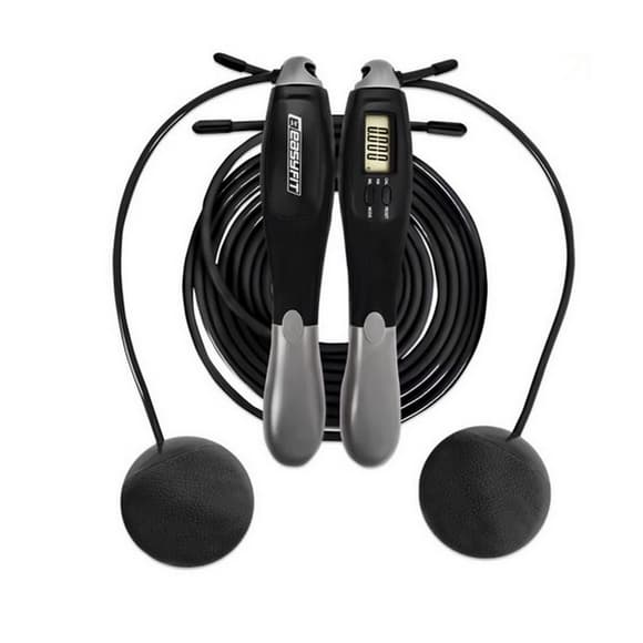 Скакалка скоростная с счетчиком TwinRope EF-1909-GY 2,8 метра