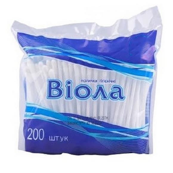 Гигиенические ватные палочки "Виола" VP-KK-200, 200 шт