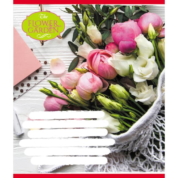 Зошит для школярів "The Flower Garden" 024-590552K-2 у клітинку, 24 аркуші 