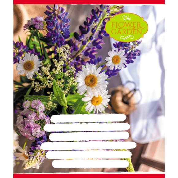 Зошит для школярів "The Flower Garden" 024-590552K-3 у клітинку, 24 аркуші 