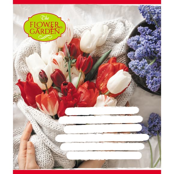 Зошит для школярів "The Flower Garden" 024-590552K-5 у клітинку, 24 аркуші 