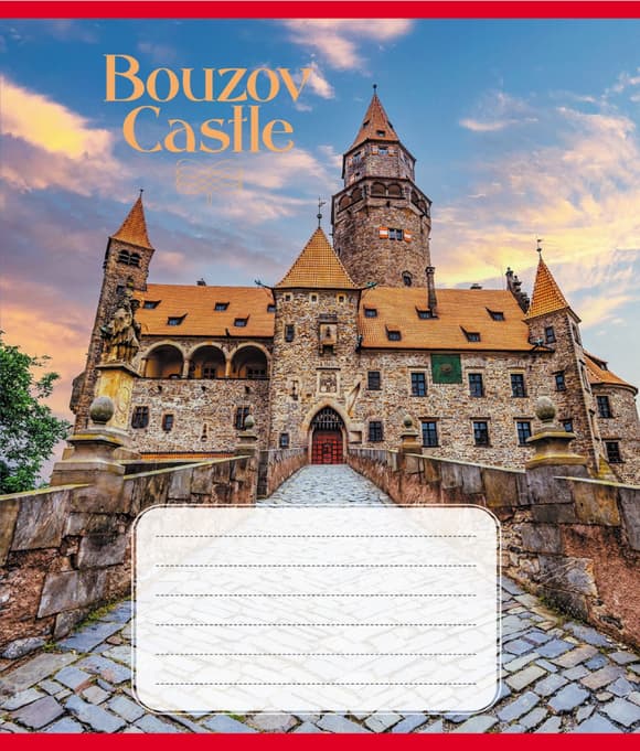 Зошит для школярів "Замки Європи" 024-590561L-2 у лінію, 24 аркуші 