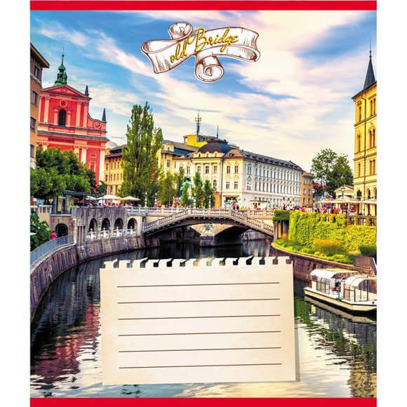 Зошит для школярів "Старі мости" 024-590563L-2 у лінію, 24 аркуші 