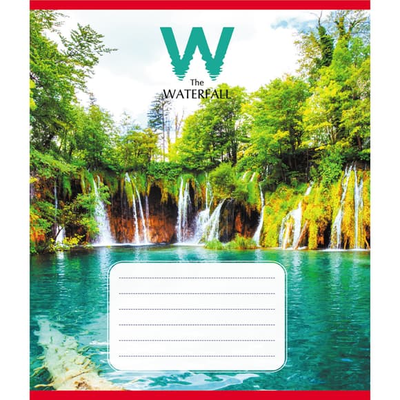 Зошит загальний "Водоспади" 096-590454L-2 у лінію, 96 аркушів