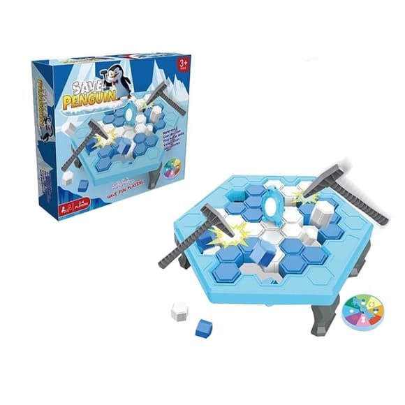 Настольная игра "Пингвин на льду" 1124 платформа-столик, пингвин, 2 молотка