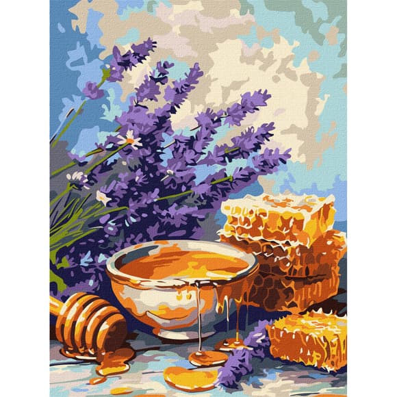 Картина по номерам "Лаванда и мед" ©art_selena_ua KHO3377, 30х40 см