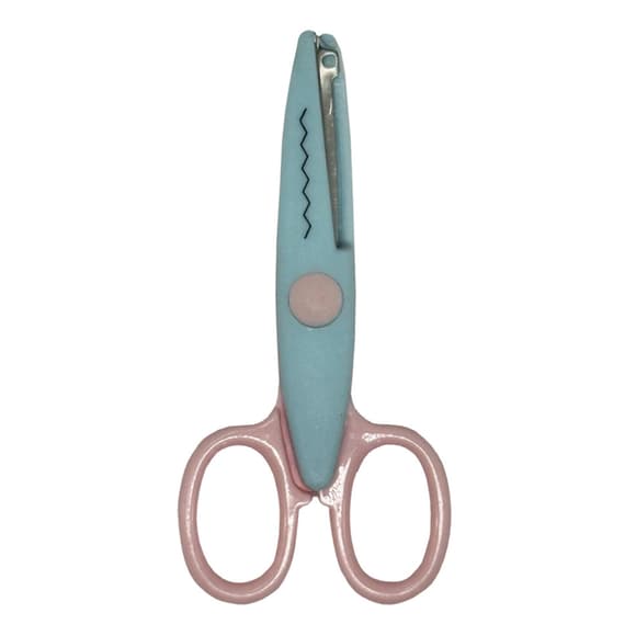 Ножницы детские 80685(Turquoise-Pink) с фигурным лезвием
