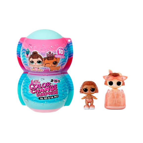 Игровой набор с куклой L.O.L. Surprise! серии Color change Me & My 2в1 – Сестричка и питомец