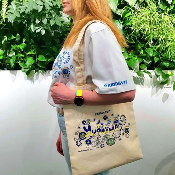 Патріотична екоторбинка колекції Україна, кремова