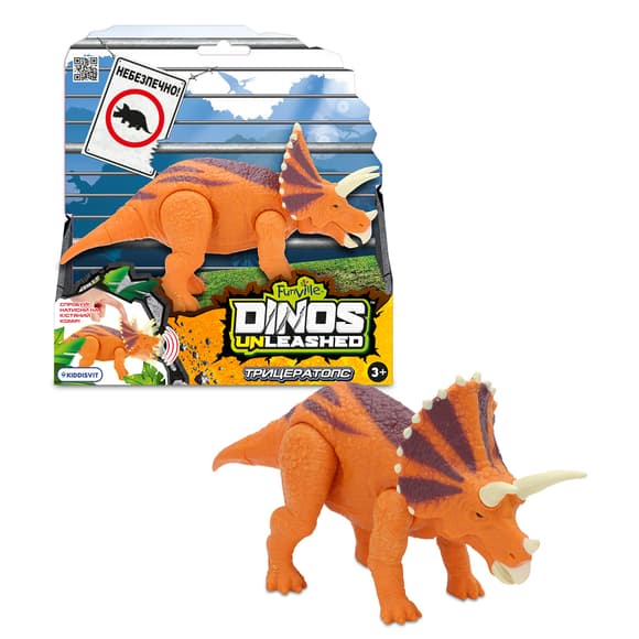 Интерактивная игрушка Dinos Unleashed серии Realistic S2 – Трицератопс